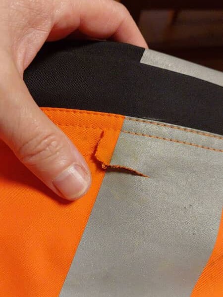 Réparation veste de travail - CDaDa création