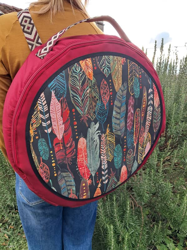 sac pour tambour chamanique - CDaDa création